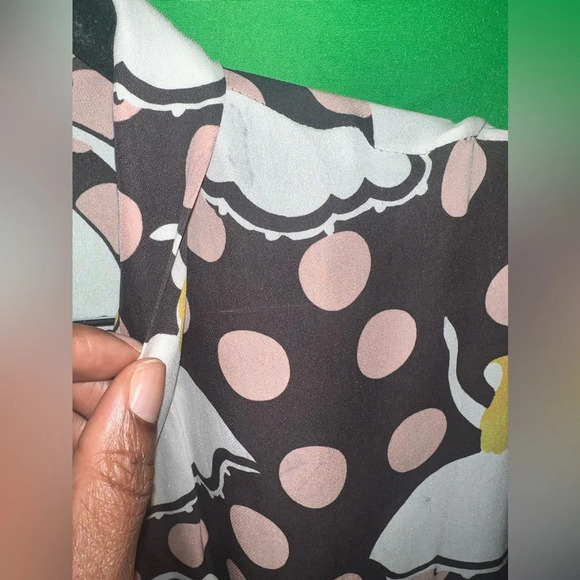 Marni Ballerina 100% Silk Blouse size 40 - Flawed/ Black - Picture 9 of 15